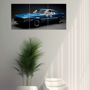 Mustang Split Design Poster